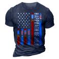 Happy 4Th Of July American Flag Fireworks Patriotic Outfits 3D Print Casual Tshirt Navy Blue