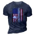 Happy Camper American Flag Camping Hiking Lover Men Women 3D Print Casual Tshirt Navy Blue