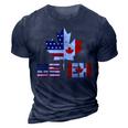Happy Canada Day Usa Pride Us Flag Day Useh Canadian 3D Print Casual Tshirt Navy Blue