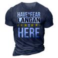 Have No Fear Langan Is Here Name 3D Print Casual Tshirt Navy Blue