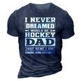 Hockey Dad Funny Dads Ice Hockey 3D Print Casual Tshirt Navy Blue