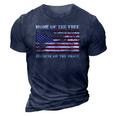 Home Of The Free Because Brave Grunge 3D Print Casual Tshirt Navy Blue