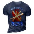 Hot Cross Buns V2 3D Print Casual Tshirt Navy Blue