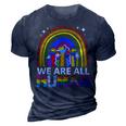 Human Lgbt Flag Gay Pride Month Transgender Rainbow Lesbian 3D Print Casual Tshirt Navy Blue