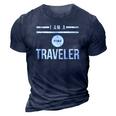 I Am A Time Traveler 3D Print Casual Tshirt Navy Blue