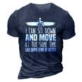 I Can Sit Down And Move At The Same Time Wheelchair Handicap 3D Print Casual Tshirt Navy Blue