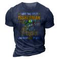 I Have Two Titles Fisherman Papa Bass Fishing Fathers Day 3D Print Casual Tshirt Navy Blue