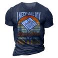 I Keep All My Dad Jokes In A Dad-A-Base Vintage Father Dad 3D Print Casual Tshirt Navy Blue