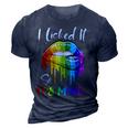 I Licked It So Its Mine Funny Lesbian Gay Pride Lgbt Flag 3D Print Casual Tshirt Navy Blue