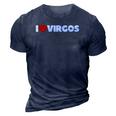 I Love Virgos I Heart Virgos 3D Print Casual Tshirt Navy Blue