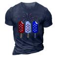 Ice Cream 4Th Of July American Flag Patriotic Men Women 3D Print Casual Tshirt Navy Blue