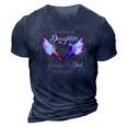 Im A Proud Daughter Of A Wonderful Dad In Heaven David 1986 2021 Angel Wings Heart 3D Print Casual Tshirt Navy Blue