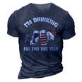 Im Drinking For Two Pregnancy 4Th Of July Dad 3D Print Casual Tshirt Navy Blue