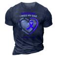 In Memory Dad Purple Alzheimers Awareness 3D Print Casual Tshirt Navy Blue