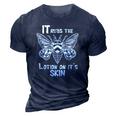It Rubs The Lotion On Its Skins 3D Print Casual Tshirt Navy Blue