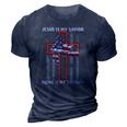 Jesus Is My Savior Riding Is My Therapy Us Flag 3D Print Casual Tshirt Navy Blue