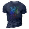 Just A Girl Who Loves Tigers Retro Vintage Rainbow Graphic 3D Print Casual Tshirt Navy Blue