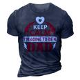 Keep Clam Papa T-Shirt Fathers Day Gift 3D Print Casual Tshirt Navy Blue