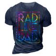 Kids Rad Like Dad Tie Dye Funny Fathers Day Toddler Boy Girl 3D Print Casual Tshirt Navy Blue