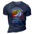 Lake Superior Unsalted Shark Free 3D Print Casual Tshirt Navy Blue
