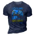 Leveling Up To Big Bro Again Gaming Lovers Vintage 3D Print Casual Tshirt Navy Blue