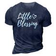 Little Blessing Kids Toddler Christmas Family Matching 3D Print Casual Tshirt Navy Blue