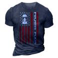 Mens 4Th Of July Us Flag Diver Dad Gift For Fathers Day 3D Print Casual Tshirt Navy Blue
