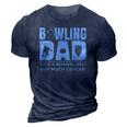 Mens Bowling Dad Funny Ten Pin Bowler Unique Affordable Gift Idea 3D Print Casual Tshirt Navy Blue