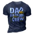Mens Construction Dad Birthday Crew Party Worker Dad 3D Print Casual Tshirt Navy Blue
