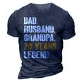 Mens Dad Husband Grandpa 70 Years Legend Birthday 70 Years Old 3D Print Casual Tshirt Navy Blue