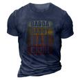 Mens Dada Daddy Dad Bruh Fathers Day 3D Print Casual Tshirt Navy Blue