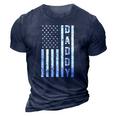 Mens Daddy American Flag Fathers Day Patriotic Usa 4Th Of July 3D Print Casual Tshirt Navy Blue