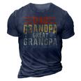 Mens Fathers Day From Grandkids Dad Grandpa Great Grandpa 3D Print Casual Tshirt Navy Blue