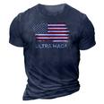 Mens Funny Ultra Maga Proud Ultra Maga Eagle 2022 Humor Us Flag 3D Print Casual Tshirt Navy Blue