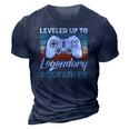 Mens Leveled Up To Legendary Godfather - Uncle Godfather 3D Print Casual Tshirt Navy Blue