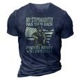 Mens My Stepdaughter Has Your Back - Proud Army Stepdad Dad Gift 3D Print Casual Tshirt Navy Blue
