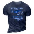 Mens Step-Dad Of The Birthday Boy Monster Truck Birthday 3D Print Casual Tshirt Navy Blue