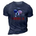 Merica Bernese Mountain Dog American Flag 4Th Of July 3D Print Casual Tshirt Navy Blue