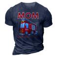 Mom Birthday Crew - Fire Truck Fire Engine Firefighter 3D Print Casual Tshirt Navy Blue