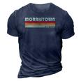 Morristown Nj New Jersey Funny City Home Roots Gift Retro 3D Print Casual Tshirt Navy Blue
