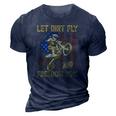 Motorcycle Let Dirt Fly And Freedom Ring Independence Day 3D Print Casual Tshirt Navy Blue