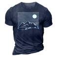 Mountains Nature Outdoor Adventure Nature Lover Gift 3D Print Casual Tshirt Navy Blue