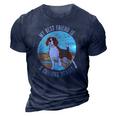 My Best Friend Is A Curious Beagle Gift For Women Men Kids 3D Print Casual Tshirt Navy Blue