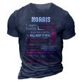 Norris Name Gift Norris V2 3D Print Casual Tshirt Navy Blue