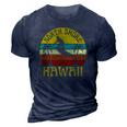 North Shore Beach Hawaii Surfing Surfer Ocean Vintage 3D Print Casual Tshirt Navy Blue