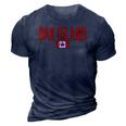 Oak Island Canada Flag Vintage Red Text 3D Print Casual Tshirt Navy Blue