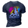 Pansexual Beagle Rainbow Heart Pride Lgbt Dog Lover 56 Beagle Dog 3D Print Casual Tshirt Navy Blue
