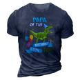 Papa Of The Birthday Boy Rawr Dinosaur Birthday Partyrex 3D Print Casual Tshirt Navy Blue