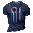 Paramedic Usa America Flag Star Of Life 3D Print Casual Tshirt Navy Blue