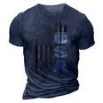 Patriotic Usa American Flag V2 3D Print Casual Tshirt Navy Blue